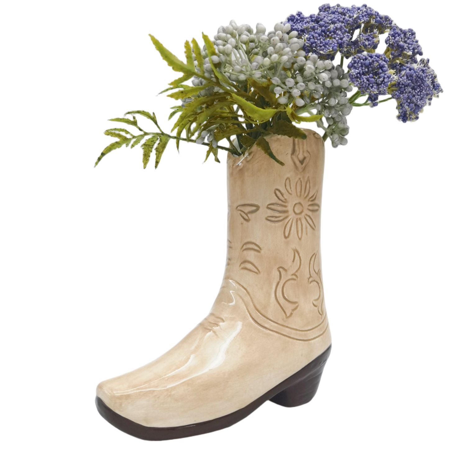 ***PRE-ORDER*** Cowgirl Single Boot Planter - Tan