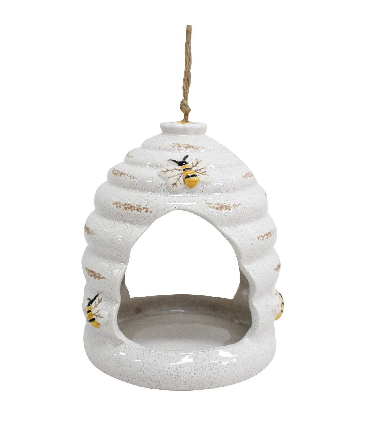 Beehive Inspired Bird Feeder