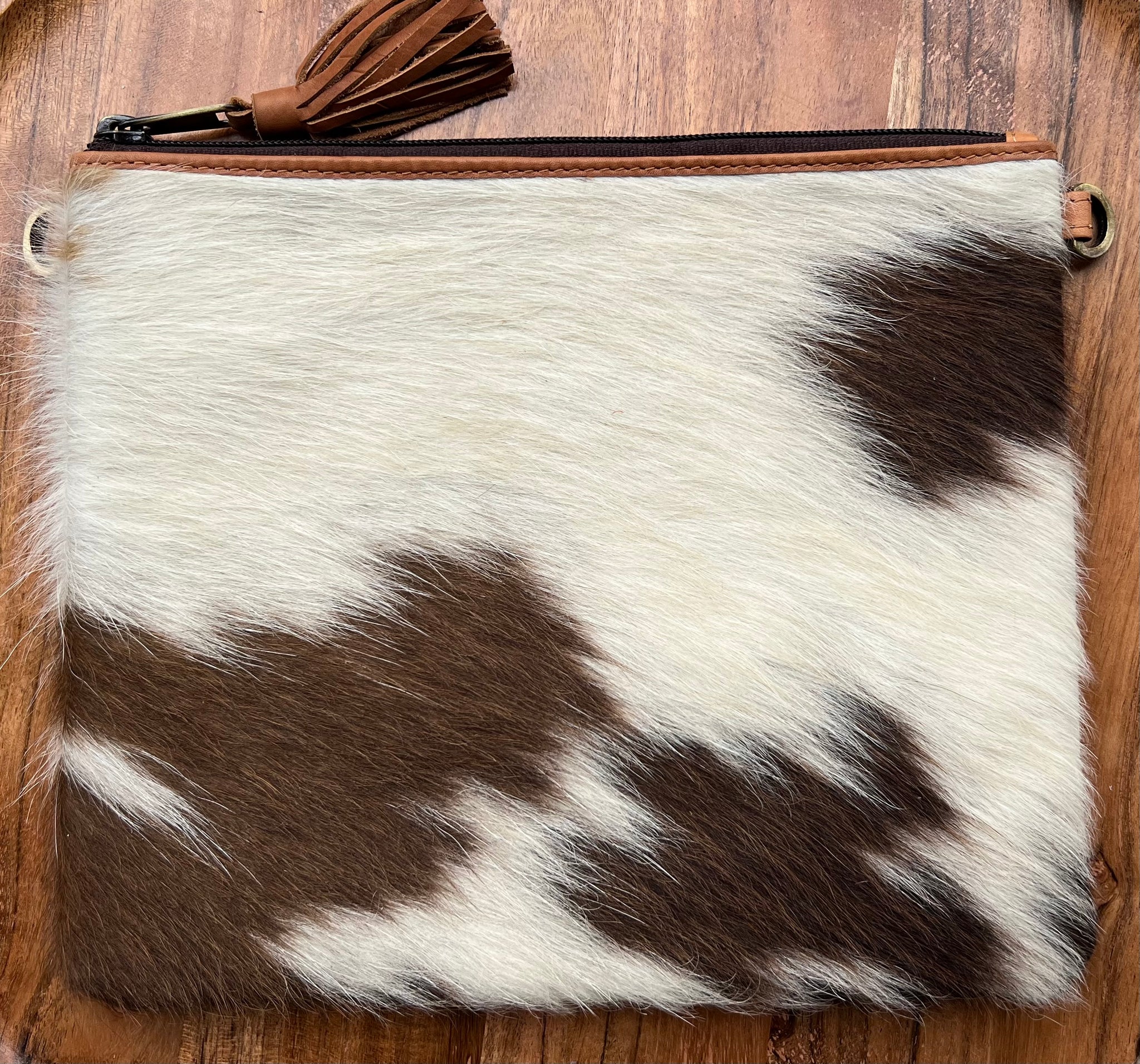 ‘Kinsey' Cowhide Clutch
