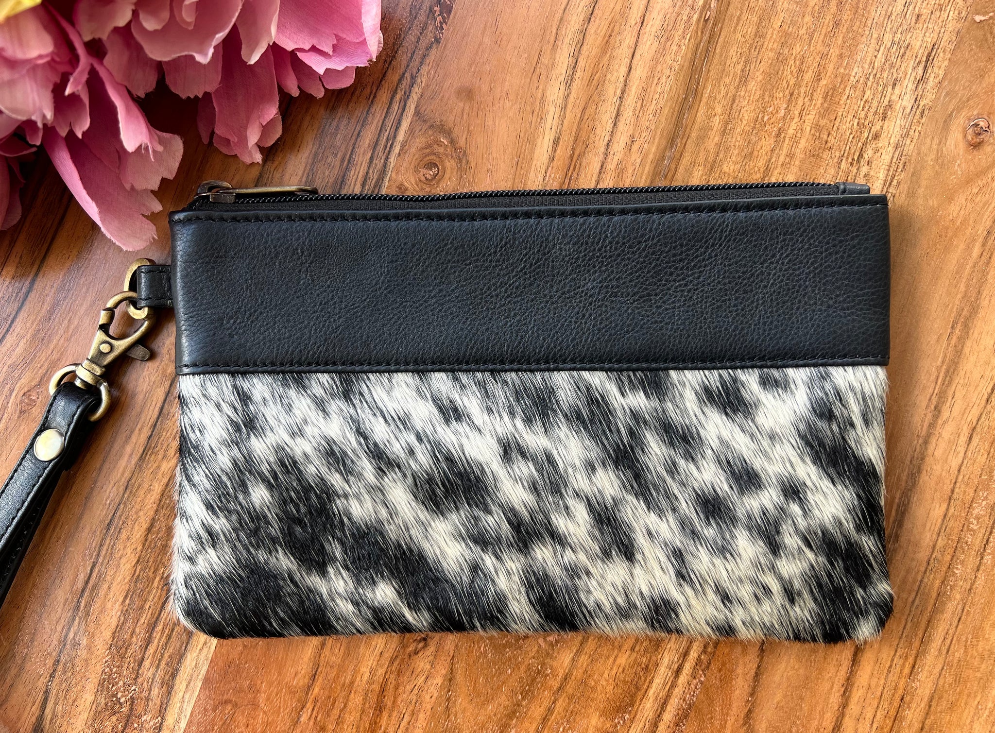 ‘Harper' Cowhide Clutch