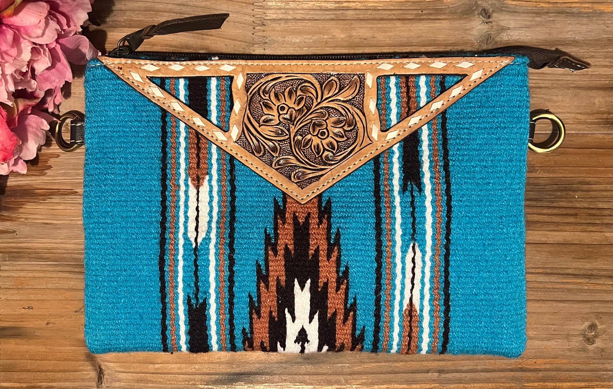 Turquoise Saddle Blanket Cross Body Bag