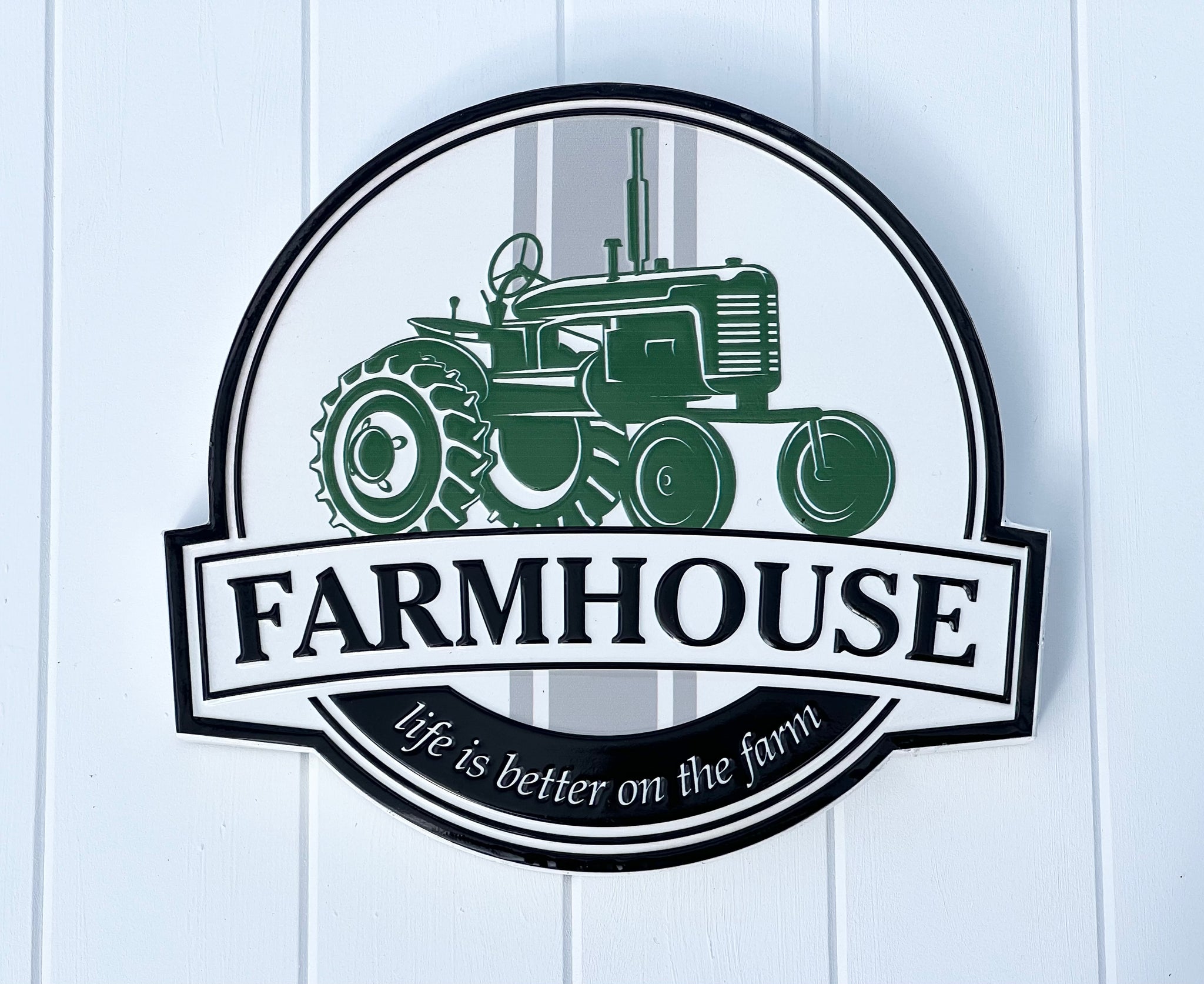 ‘Farmhouse - Life is better on the Farm’ Enamel Sign
