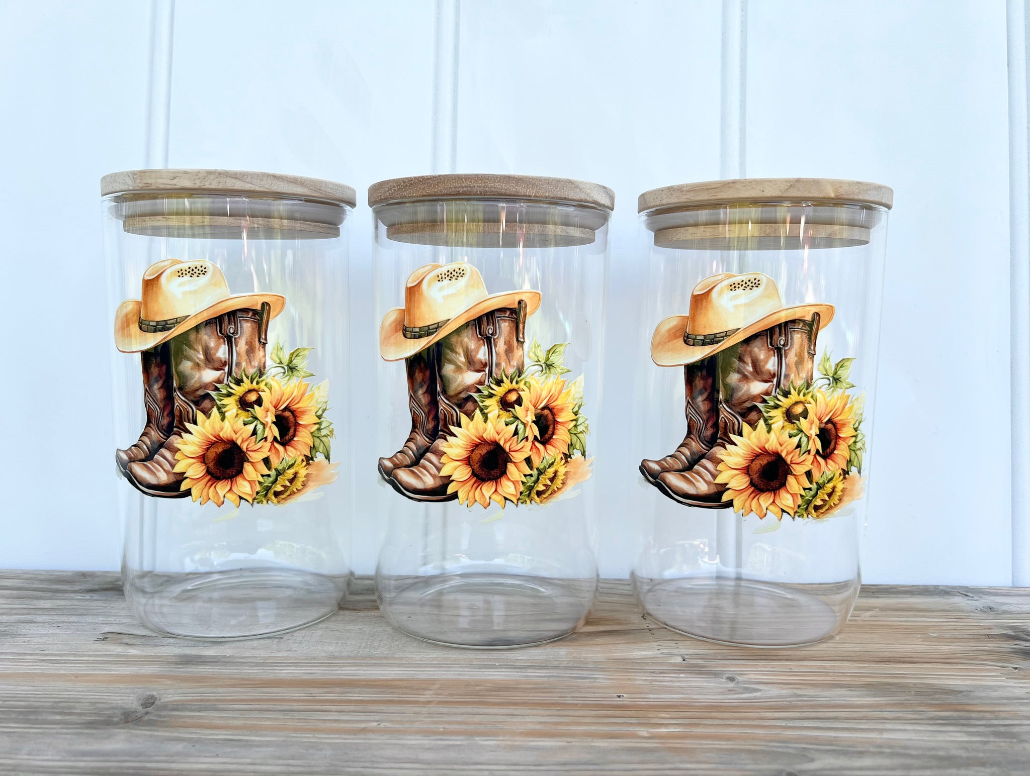 *** PRE-ORDER *** Boots + Sunflowers Canisters