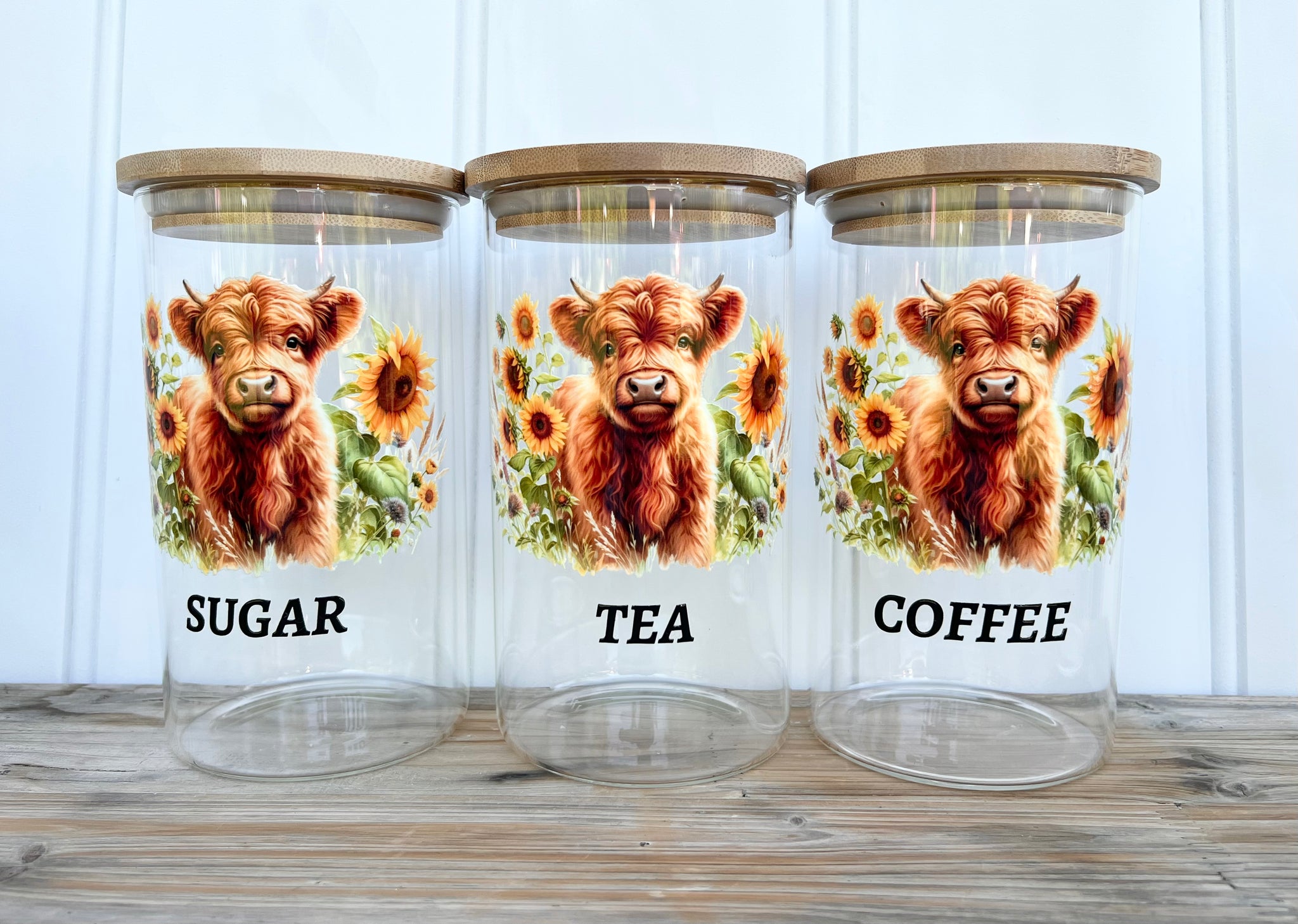 Highland + Sunflower Field Canisters