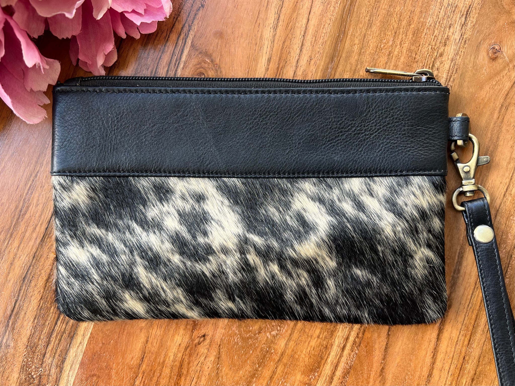 ‘Harper' Cowhide Clutch