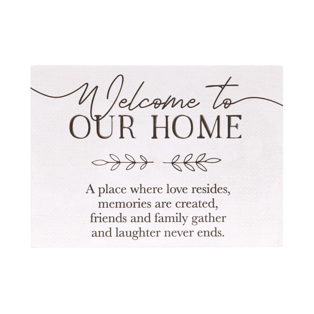 ‘Welcome To Our Home’ Wooden Block