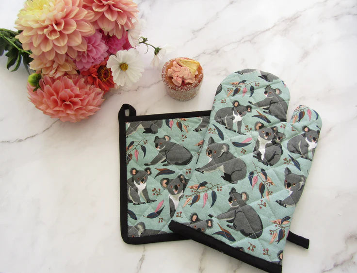 Koala Oven Mitt + Pot Holder Set