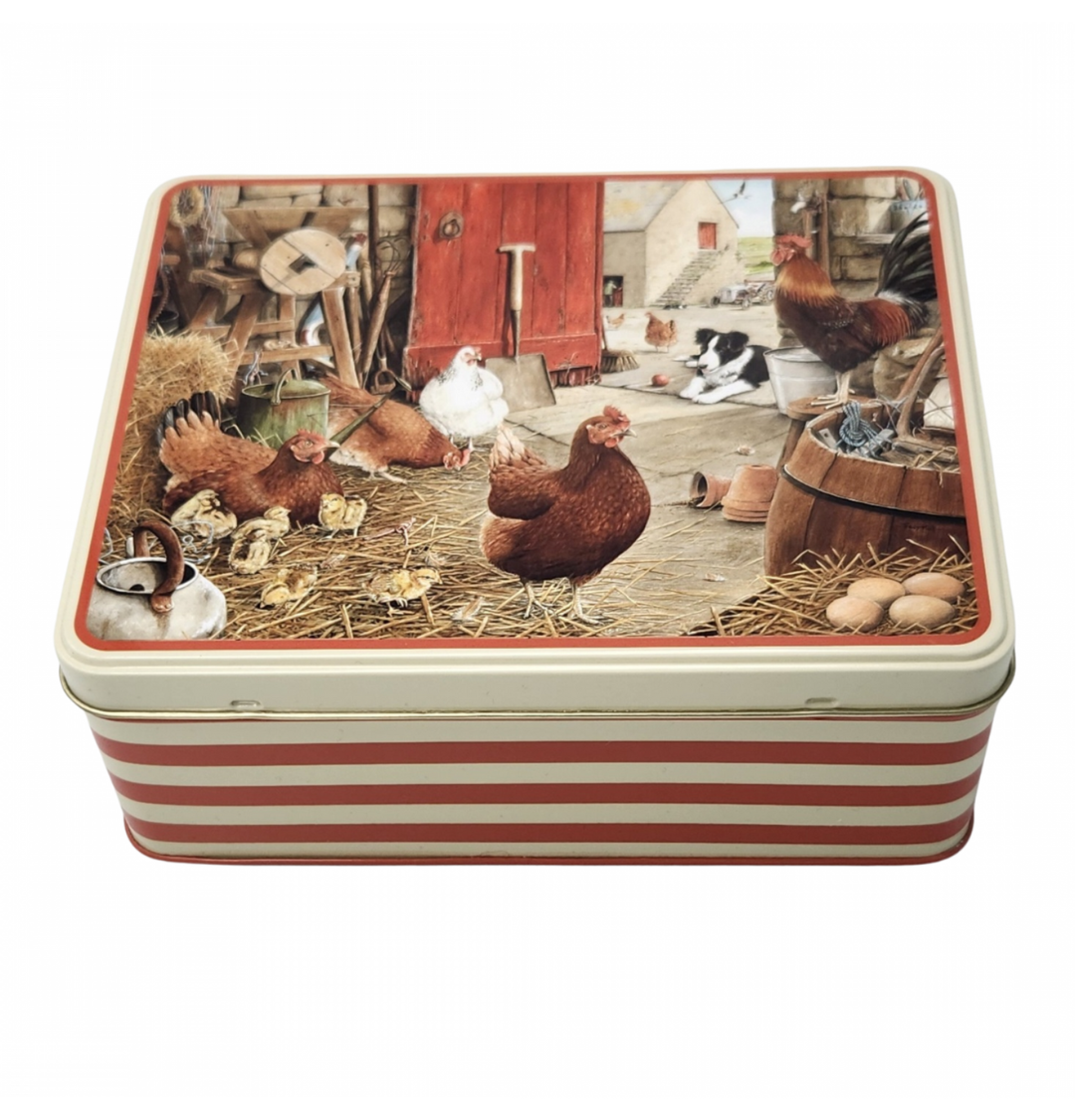 ***PRE-ORDER*** Farmyard Hens Biscuit Tin