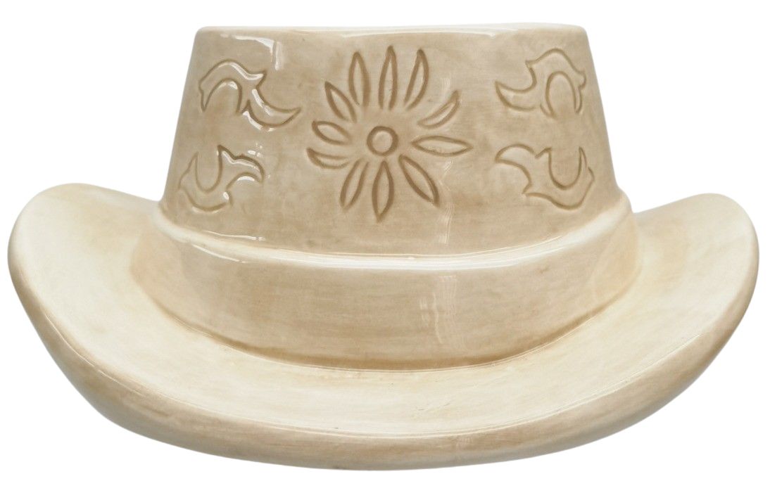 *** PRE-ORDER*** Cowboy Hat Planter - Tan
