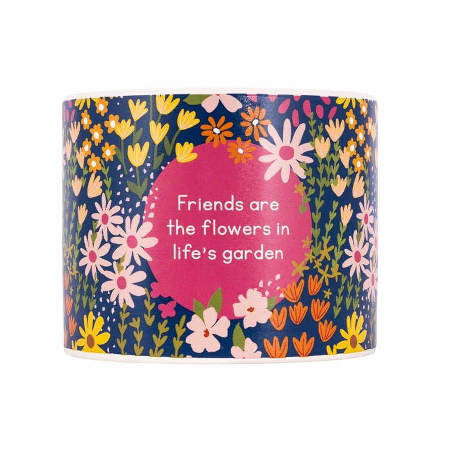 ‘Friends Are The Flowers In Life’s Garden’ Ceramic Planter