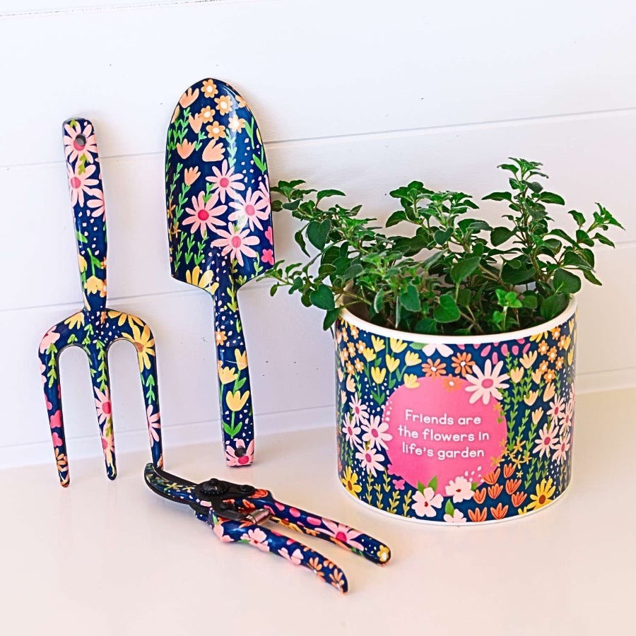 ‘Friends Are The Flowers In Life’s Garden’ Ceramic Planter