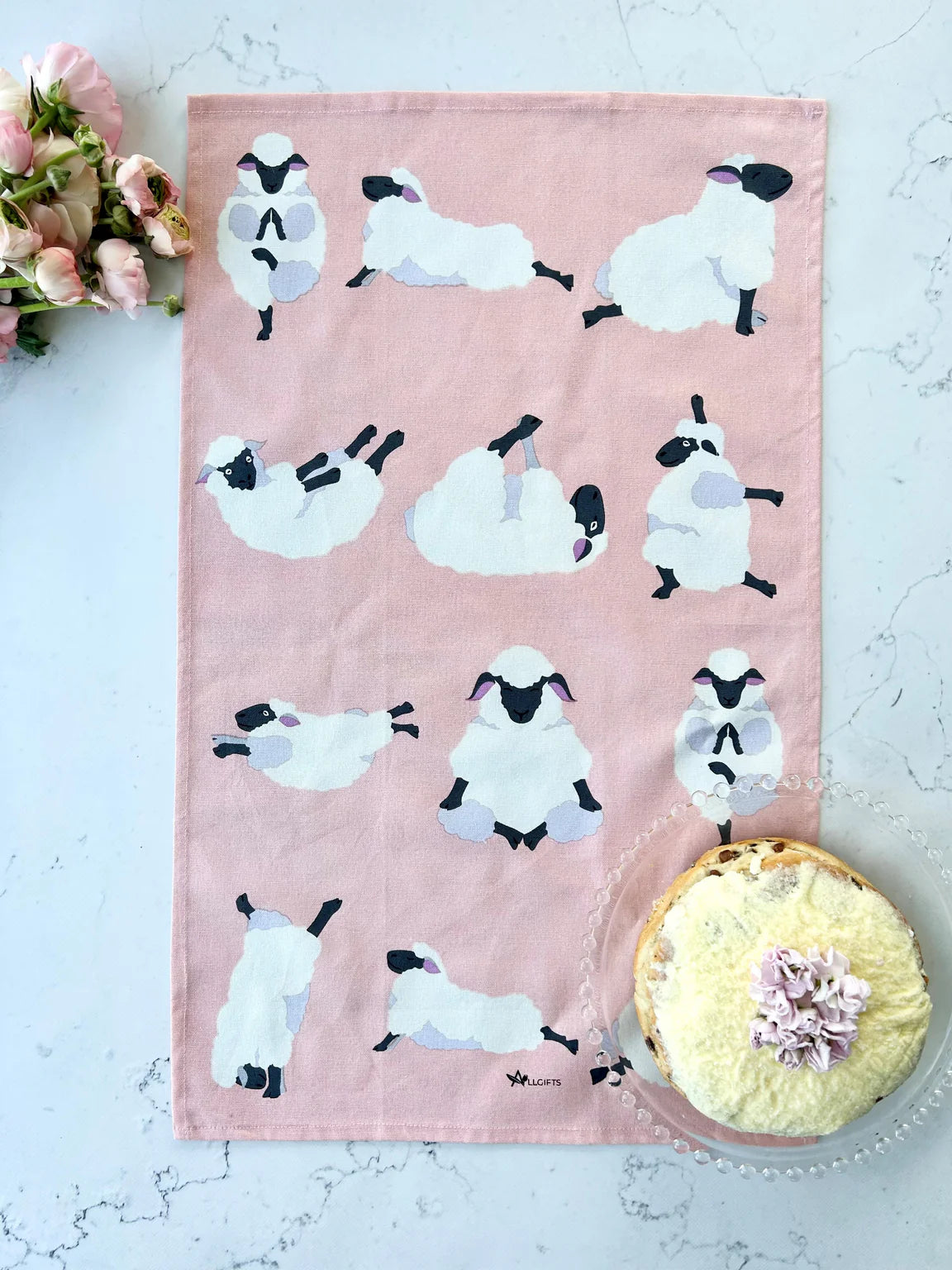 Yoga Sheep Tea Towels