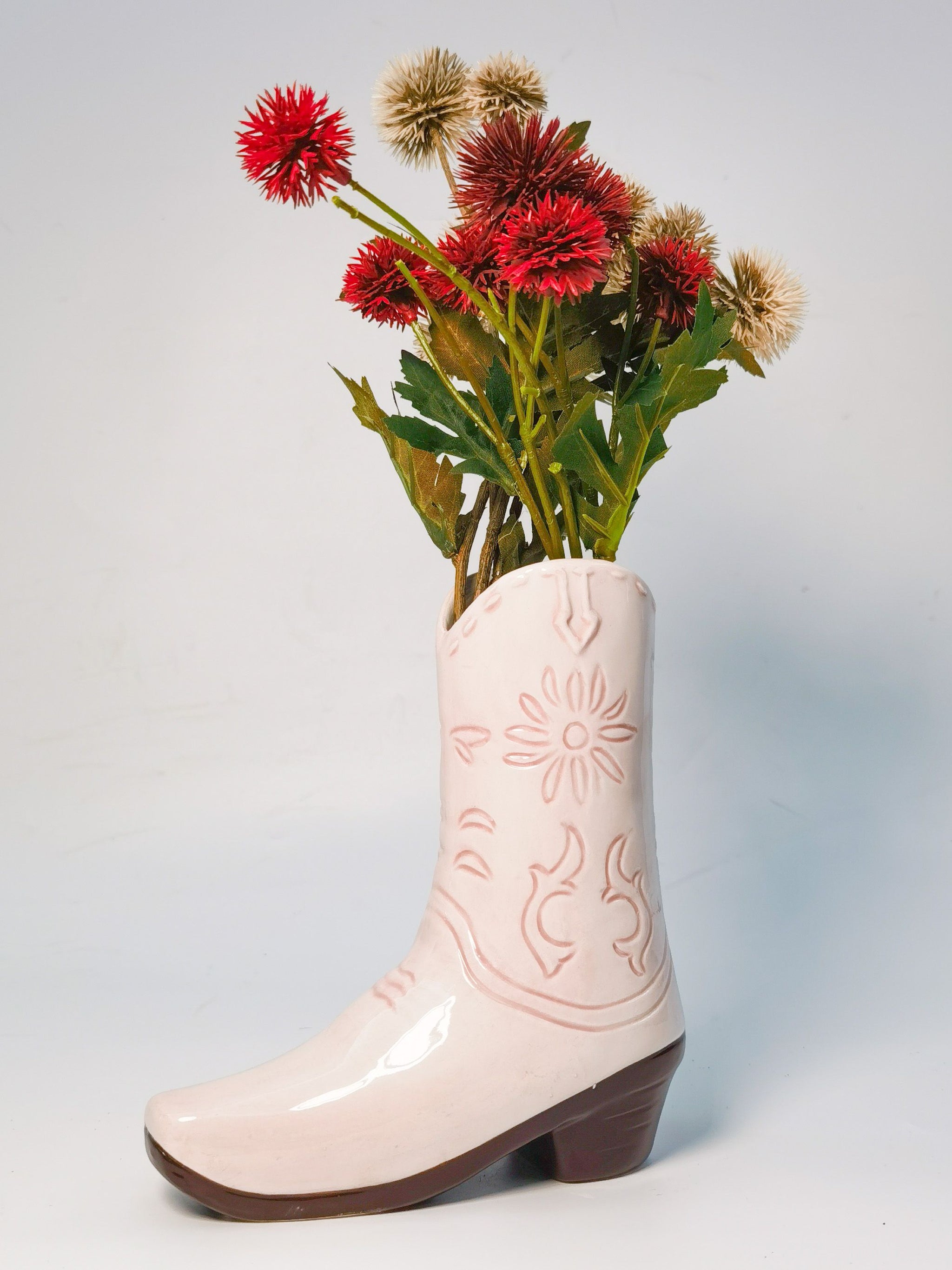 ***PRE-ORDER*** Cowgirl Single Boot Planter - Pink