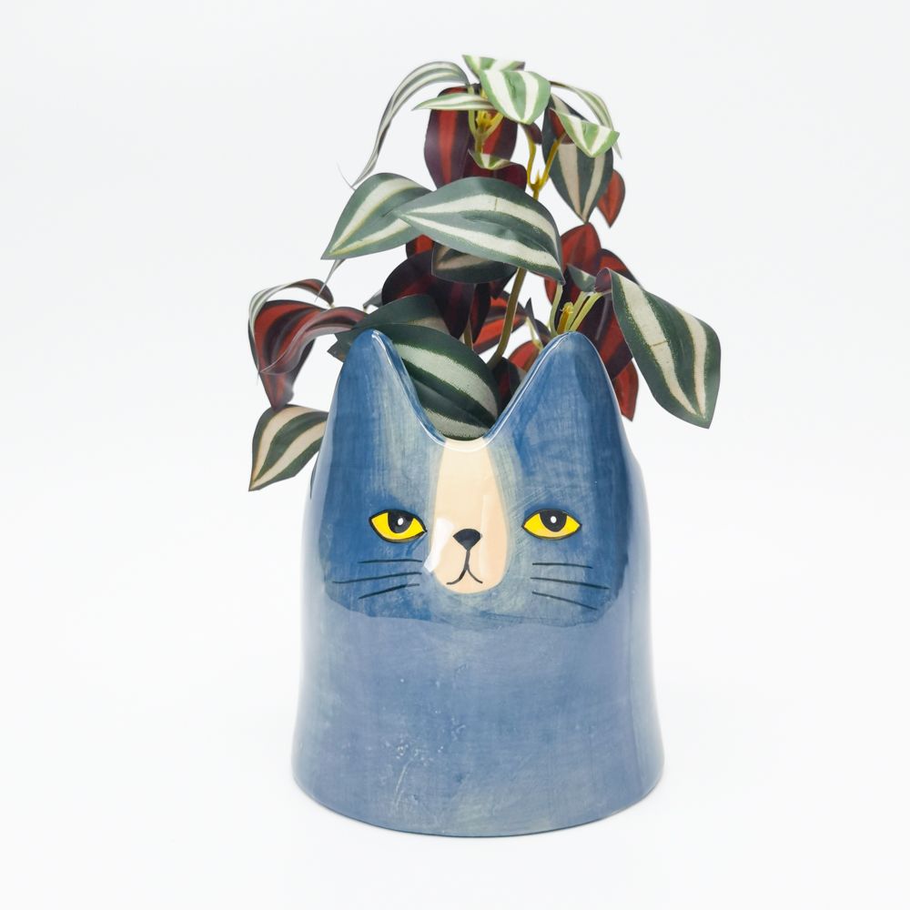 Blue Cat Planter