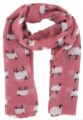 Dusty Pink Suffolk Sheep Scarf