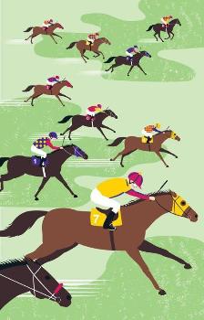 Race Horses - Tea Towel