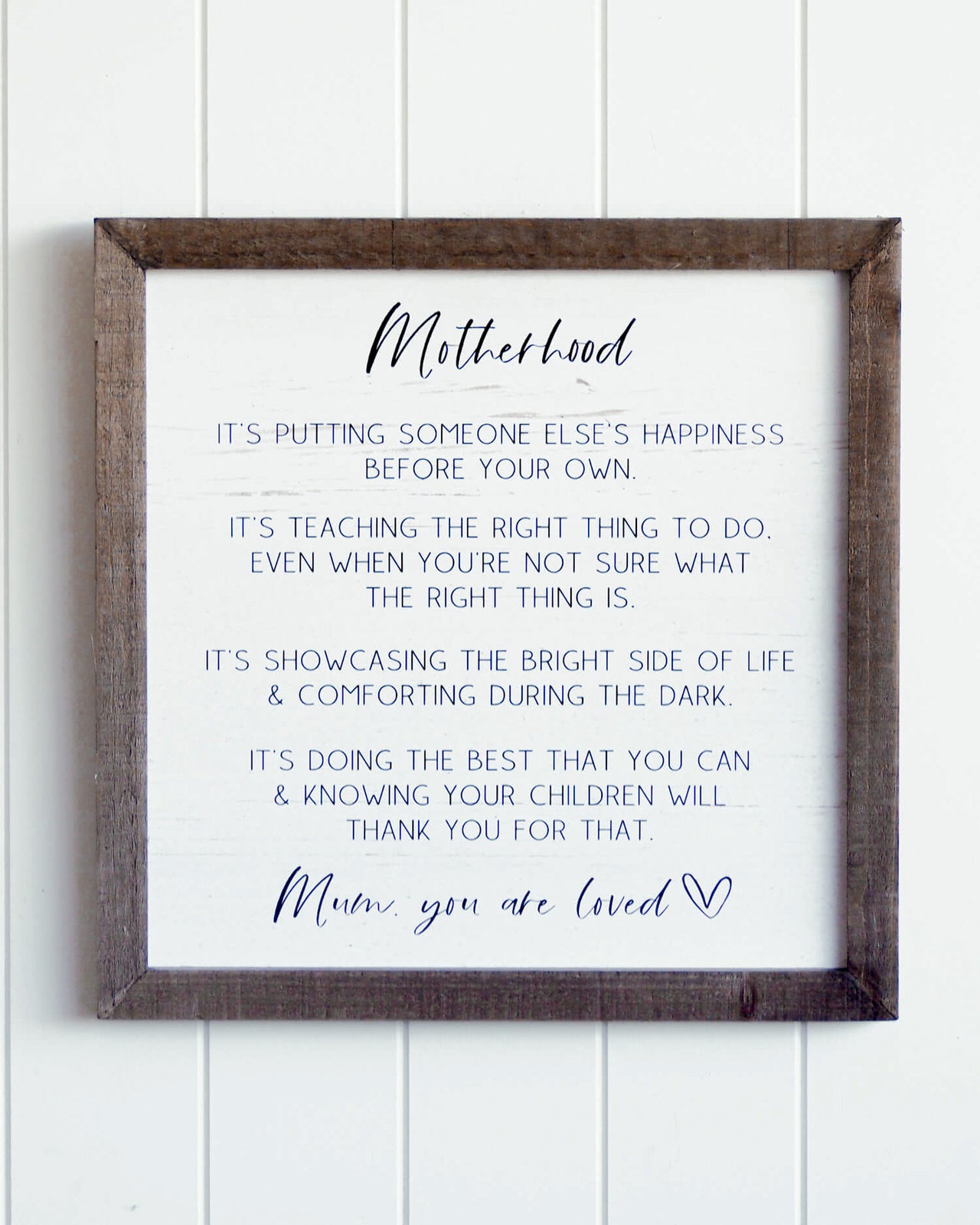 'Motherhood' Wall Sign