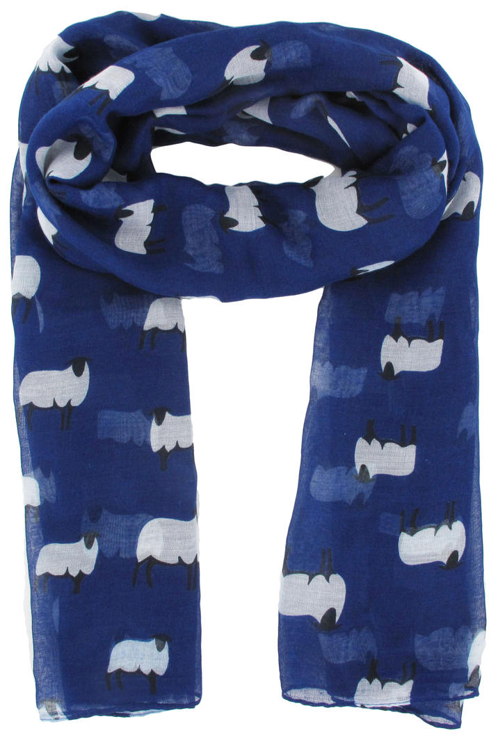 Navy Suffolk Sheep Scarf
