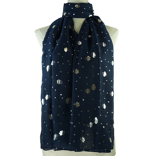 Navy Cloud Scarf