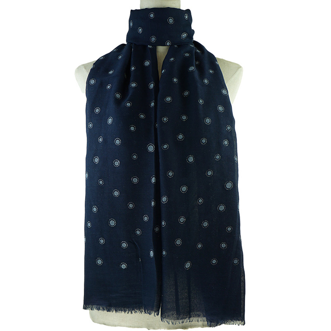 Navy Halo Spot Scarf