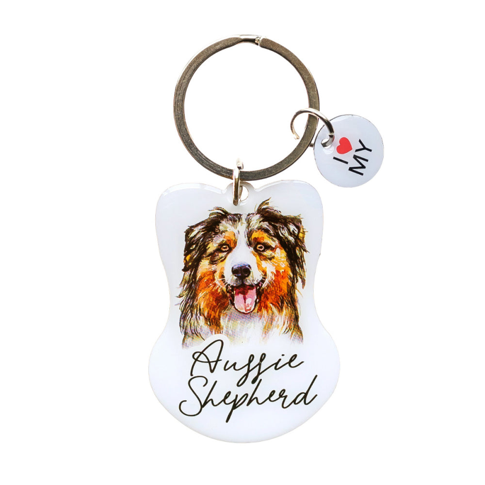 Aussie Shepherd Keyring