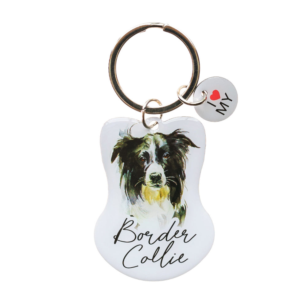 Border Collie Keyring