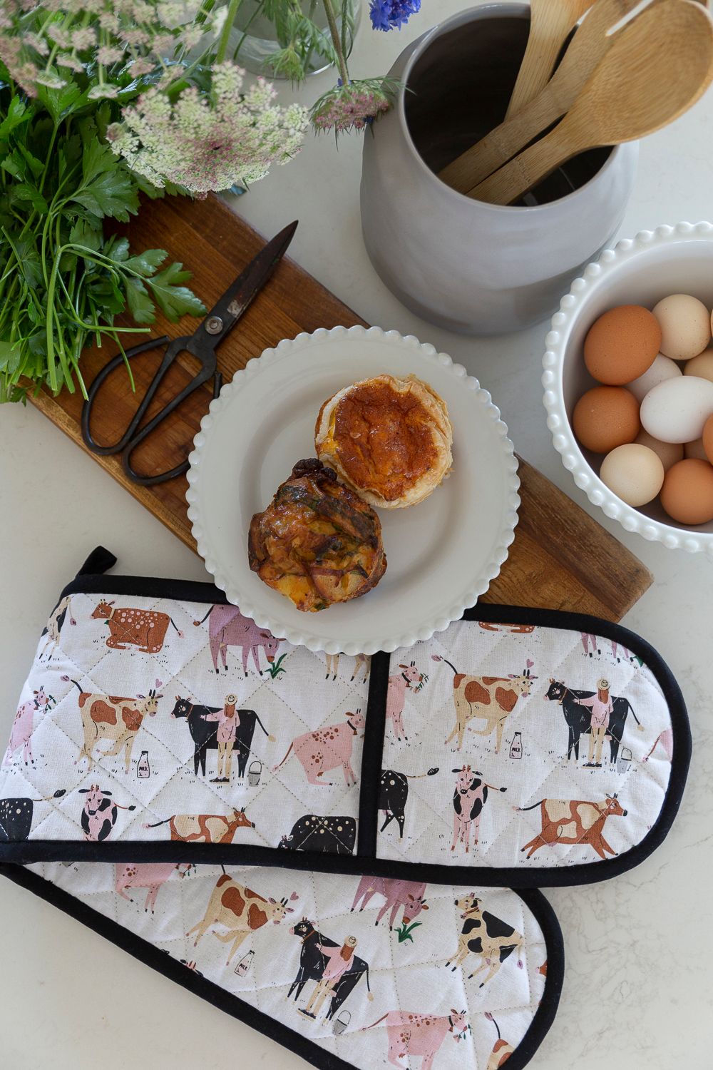 Mrs Browns Cows Double Oven Mitt