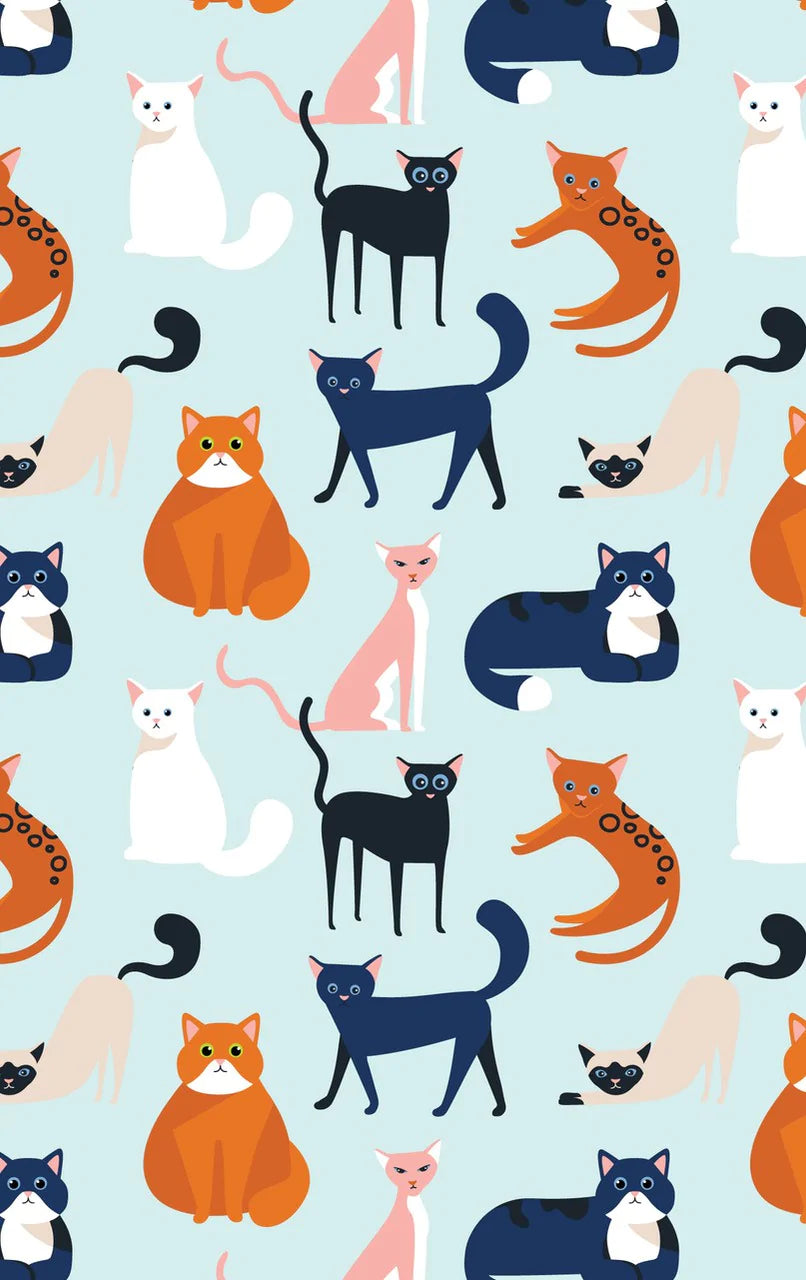 Colourful Cats Tea Towel