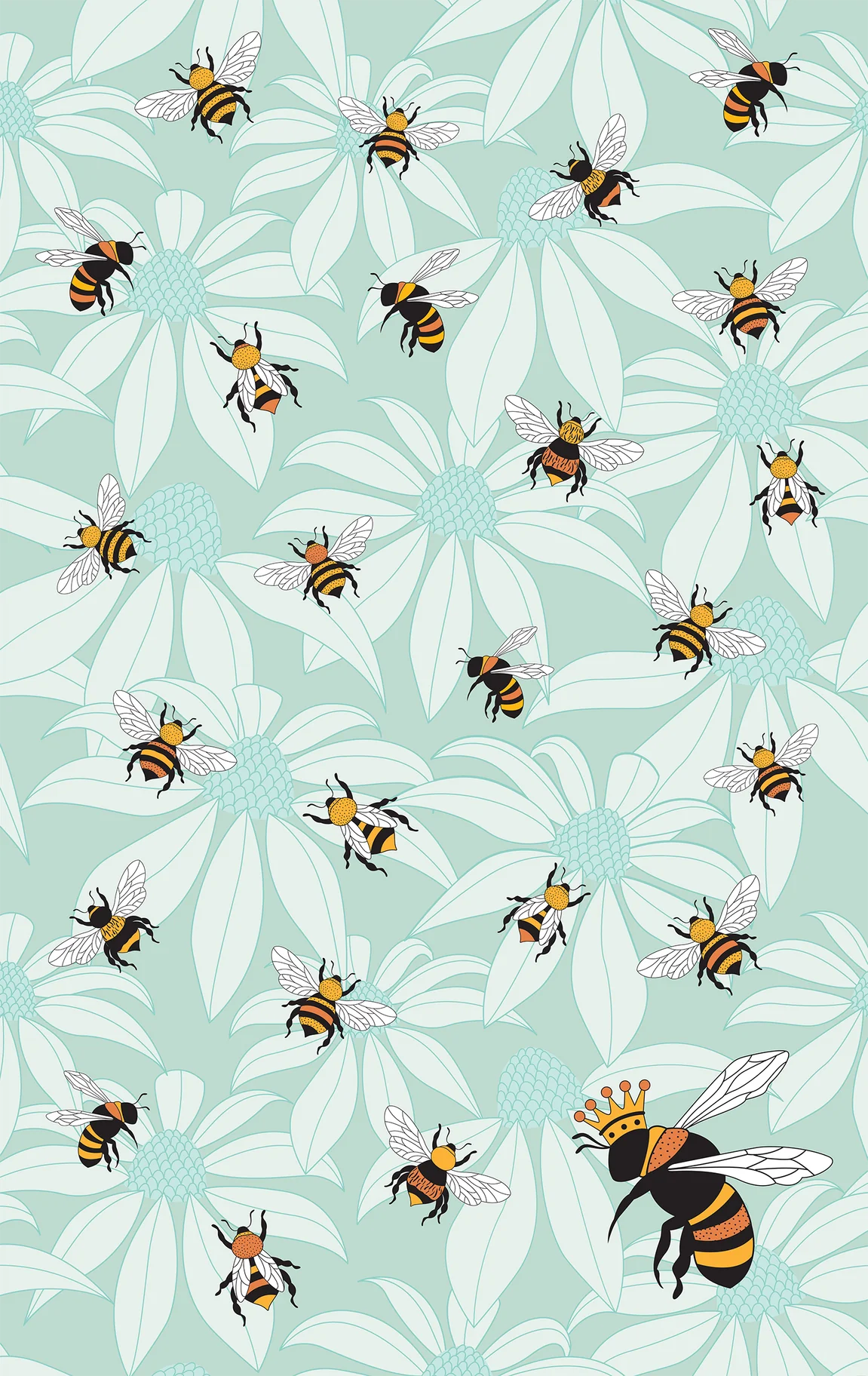 ‘Floral Buzz’ Tea Towels