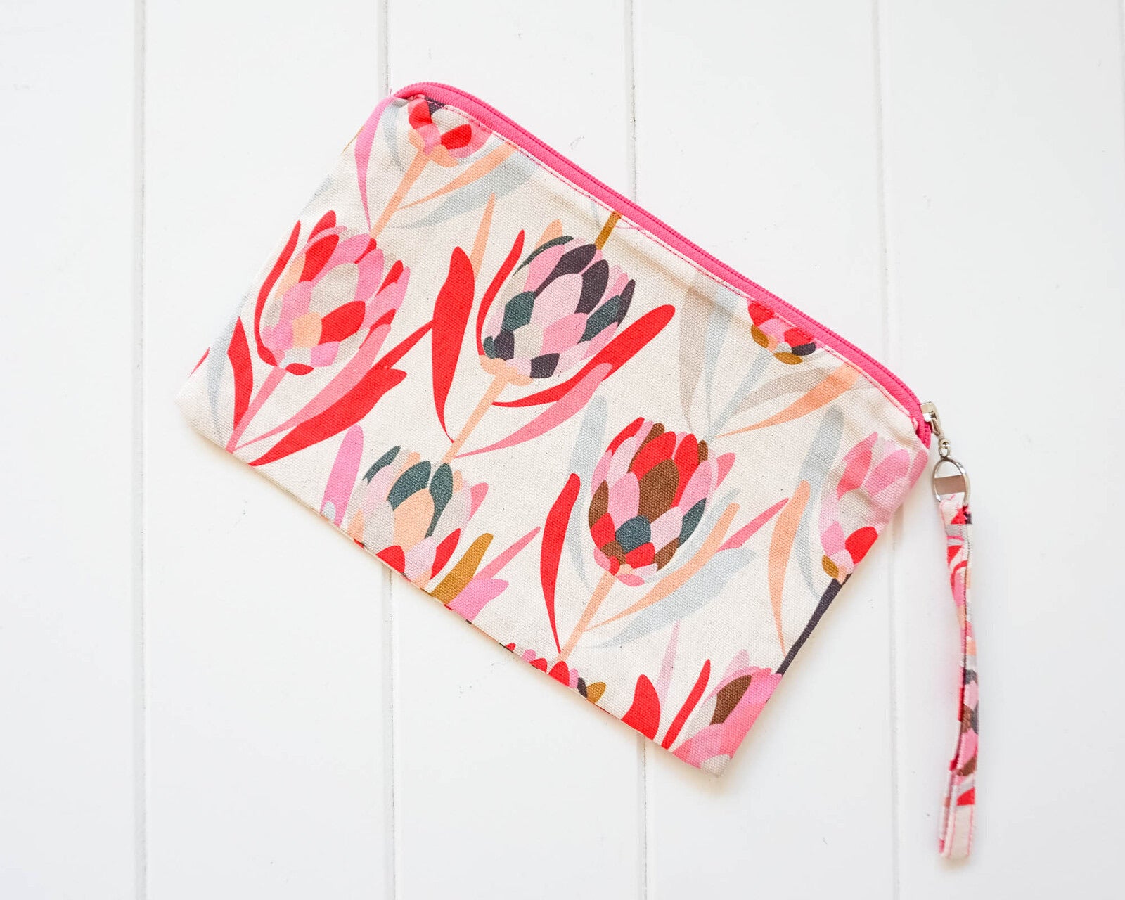 Zippered Clutch - Protea Cream