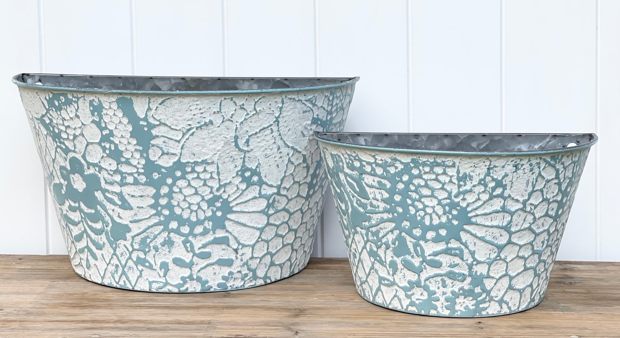 Pressed Metal Wall Planters