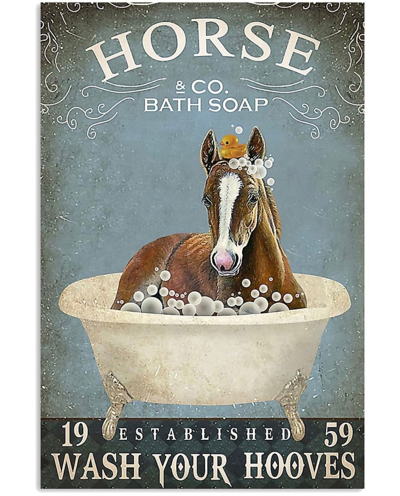 Horse & Co Bath Soap Tin Sign