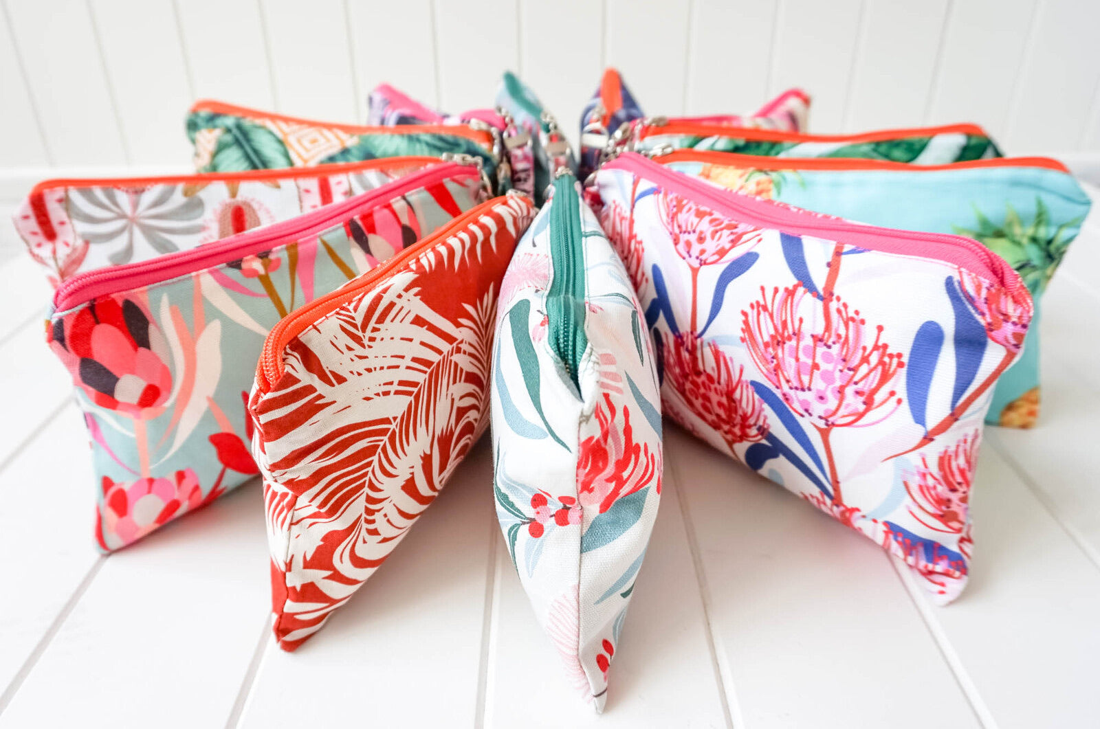 Zippered Clutch - Protea Cream