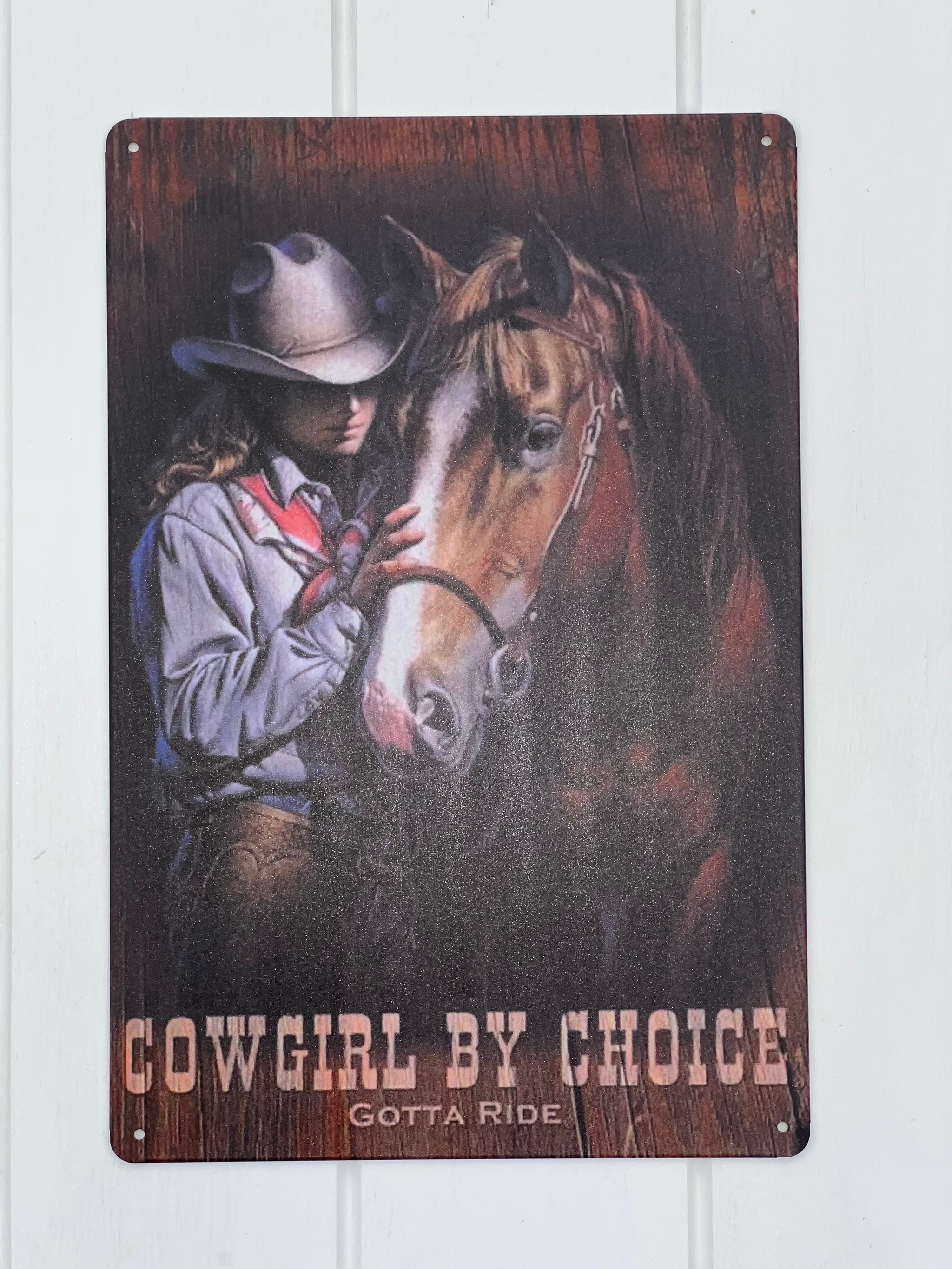 ‘Cowgirl by Choice’ Tin Sign