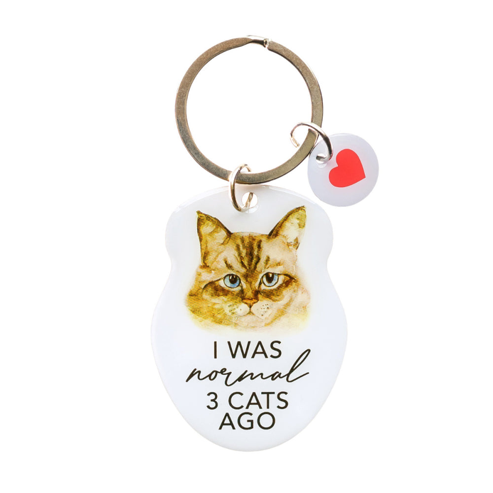 'Normal Three Cats Ago' Key Ring