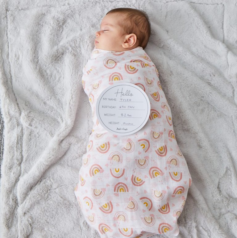 Rainbow Muslin Wrap + Arrival Card