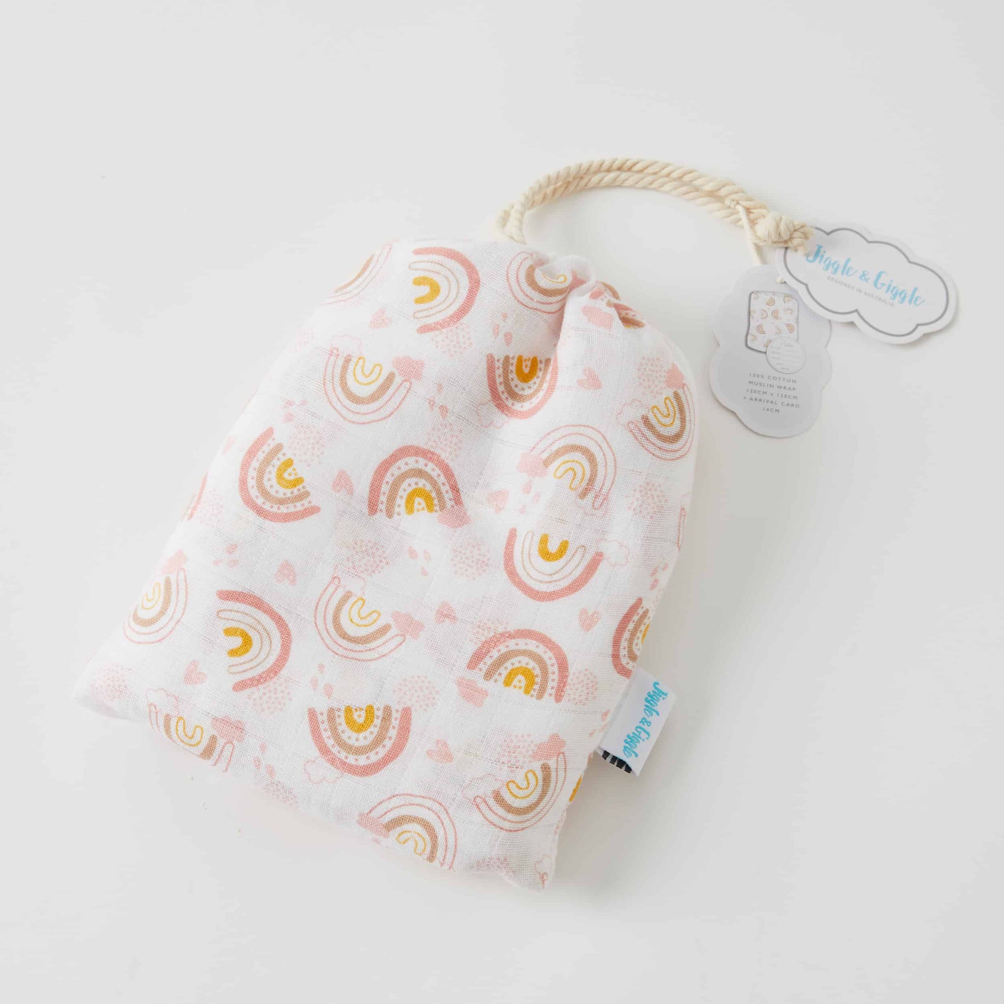 Rainbow Muslin Wrap + Arrival Card