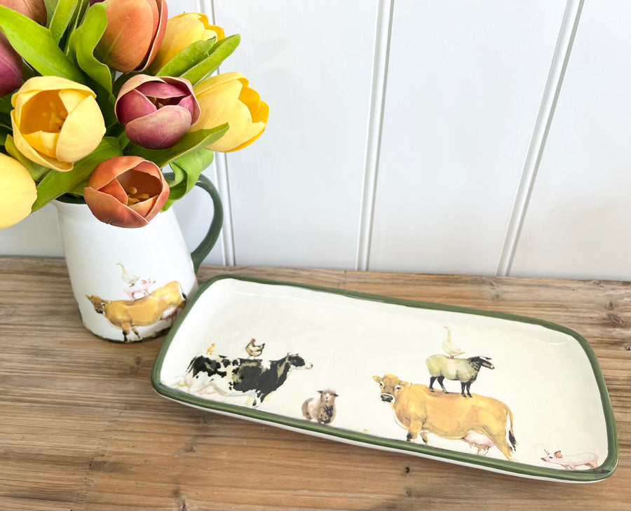 Farm Yard Ceramic Platter