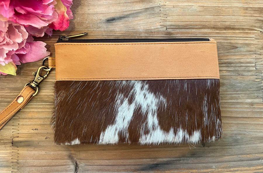 ‘Harper' Cowhide Clutch