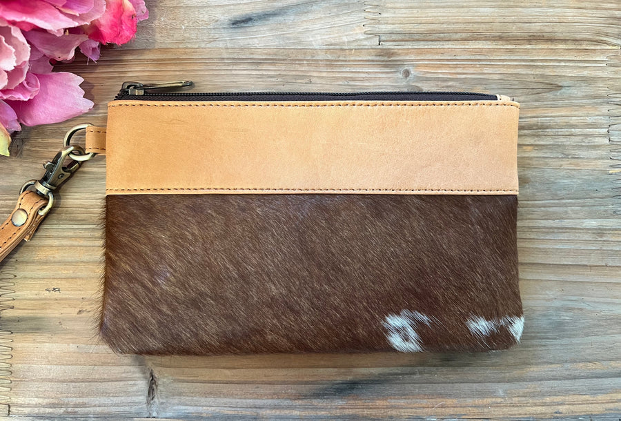 'Harper' Cowhide Clutch