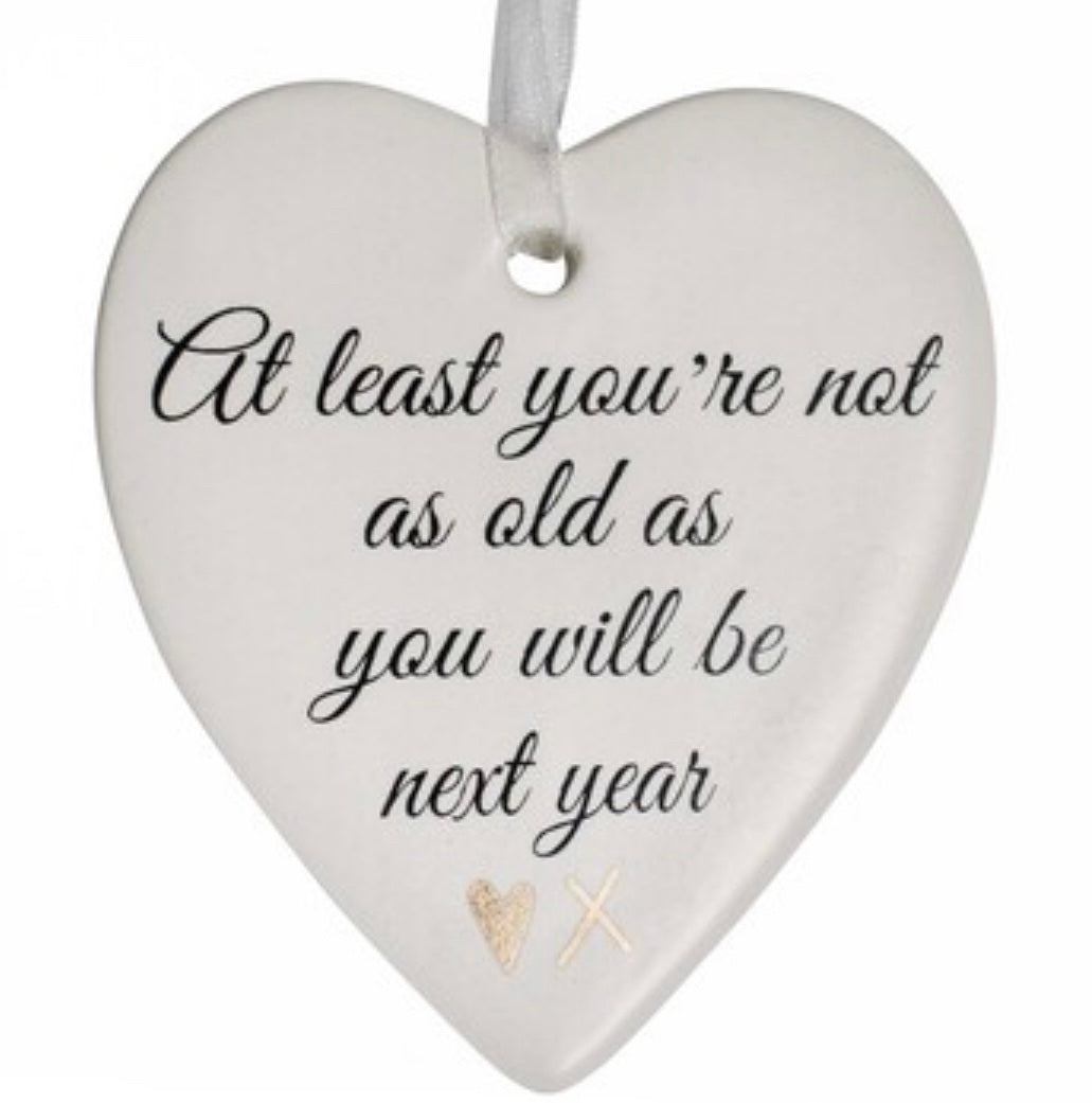 ‘Old As Next Year’ Ceramic Heart
