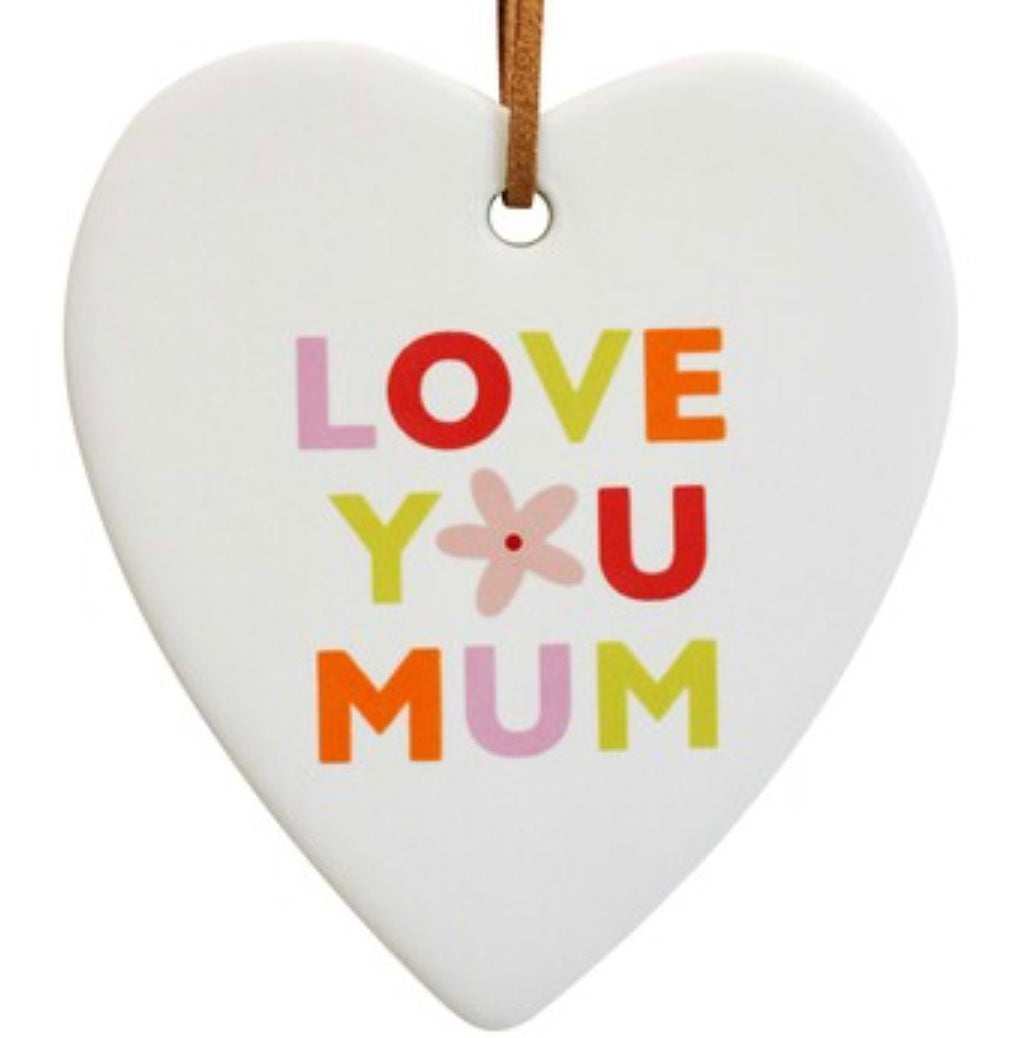 ‘Love You Mum’ Ceramic Heart