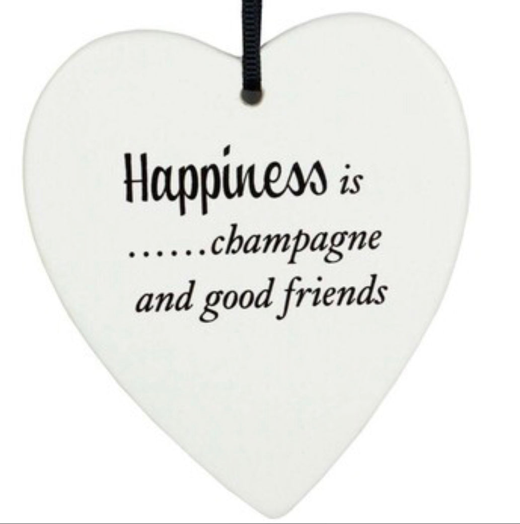 ‘Happiness is…’ Ceramic Heart