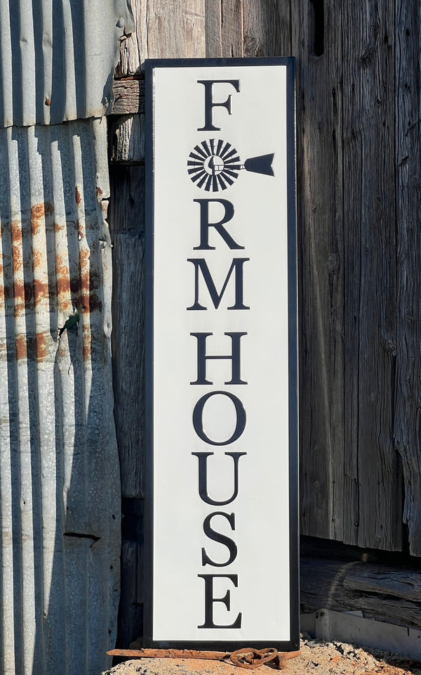 ‘Farmhouse’ Windmill Enamel Sign - Eclectic Equine & Country