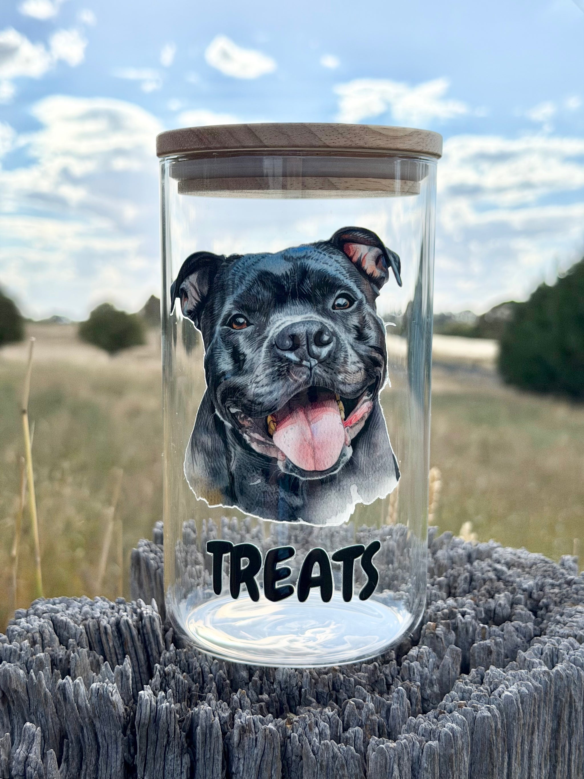 Staffy Treat Jar
