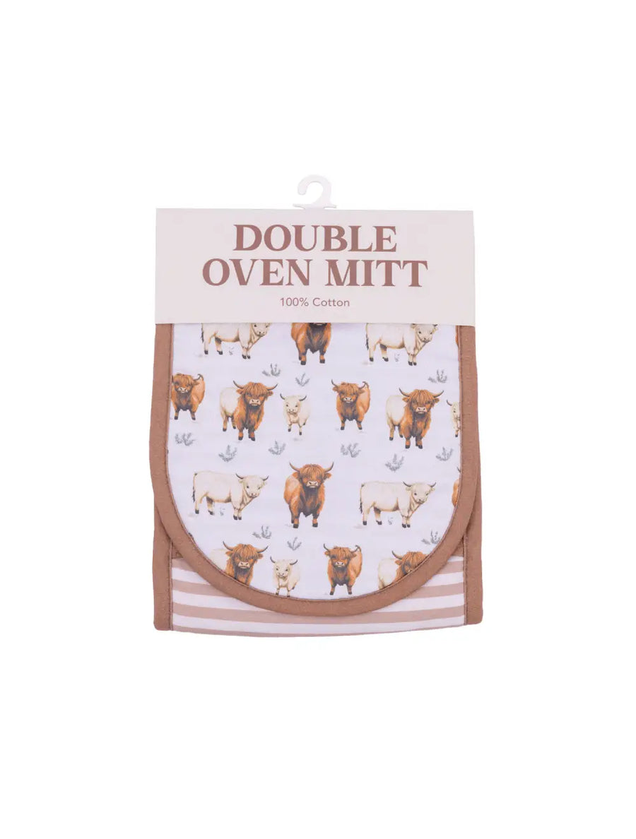 ***PRE-ORDER*** Highland Cow - Double Oven Mitts