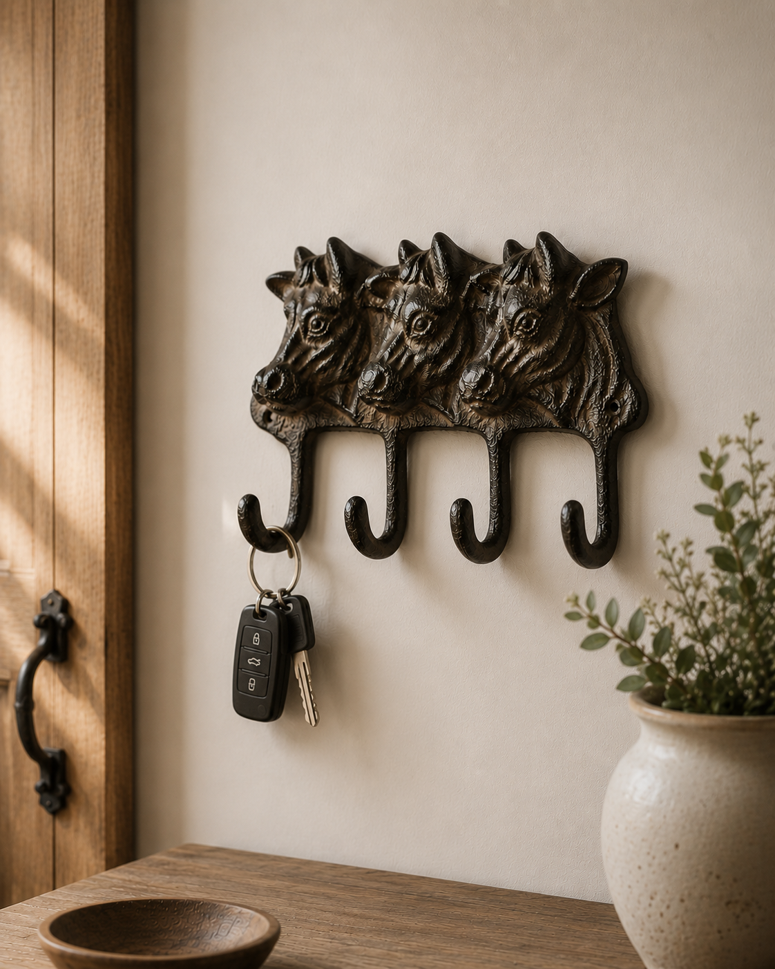 Triple Cow Cast Iron Rack