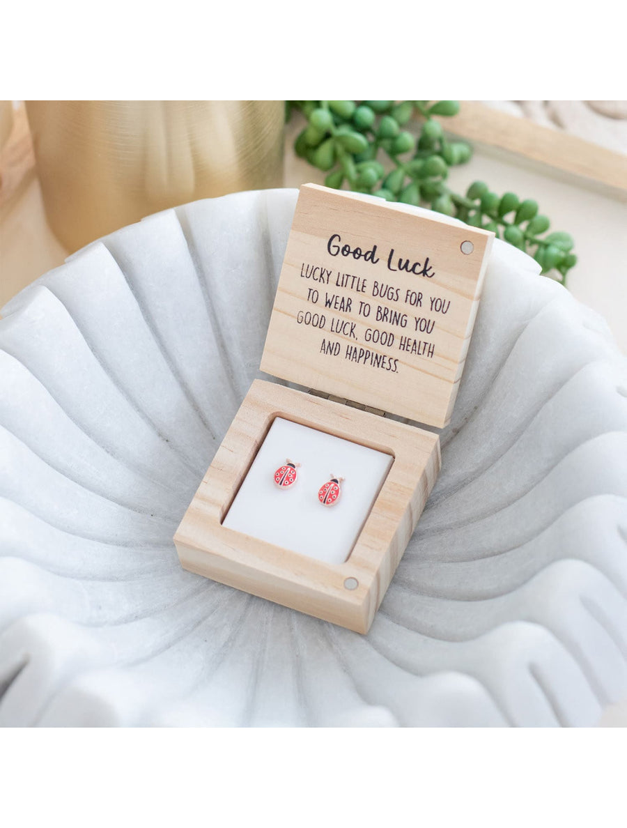 Good Luck - Ladybug Earrings