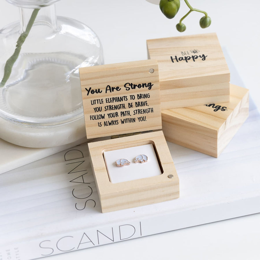 You are Strong - Elephant Earrings