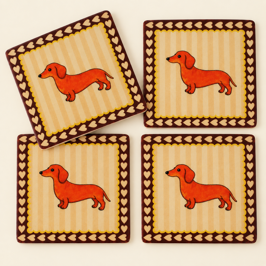 'Long Dog' Dachshund Coasters